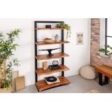 Wandkast Edge acaciahout metaal 85 x 178 cm