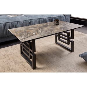 Design salontafel ATLANTIS 100cm marmer taupe keramiek gemaakt in Italië - 41747