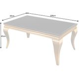 Barock salontafel goud & zwart glas