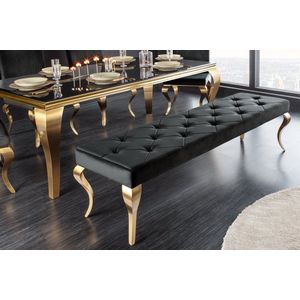 Bank - Modern Baroque - Fluweel - Goudkleurig Roestvrij Staal