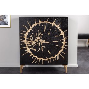 THE CIRCLE - Dressoir - Zwart - Mango - Metaal - 120cm