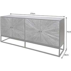 Sideboard BARRACUDA 180cm mango wood and brown teak wood - 44987