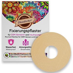 Diasticker® Freestyle Libre 2 / LibreProtect pleister XL (10 stuks, beige) | waterdicht - ademend - sterke grip | pleister, sensorpatch, fixatie, tape, overpatch, fixeerpleister