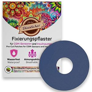 Diasticker® | Freestyle Libre 2 / LibreProtect pleister XL (10 stuks, donkerblauw) | waterdicht - ademend - sterke grip | pleister, sensorpatch, fixatie, tape, overpatch, fixeerpleister