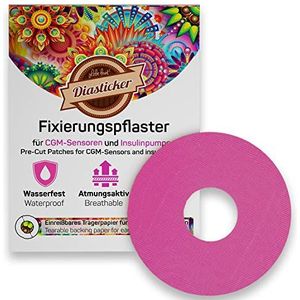 Diasticker® Freestyle Libre 2 / LibreProtect Pleister XL (10 stuks, roze) | Waterdicht - ademend - sterke grip | pleisters, sensorpatch, fixatie, tape, overpatch, fixeerpleister