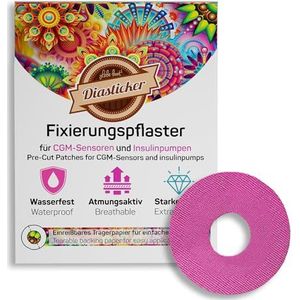 Diasticker - Pleisters voor Freestyle Libre 3-sensor - Roze - 10 stuks - Waterdicht - Huidvriendelijk - Ademend - Sterke Grip