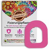 Diasticker® Omnipod fixeerpleisters (10 stuks, roze) | waterdicht - ademend - sterke grip | pod-fixatie, patch, fixatie, tape, overpatch, pleister