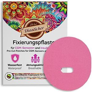 Diasticker® | Medtronic Enlite Guardian Fixeerpleisters (10 stuks, roze) | waterdicht - ademend - sterke grip | patch, fixatie, tape, pleister