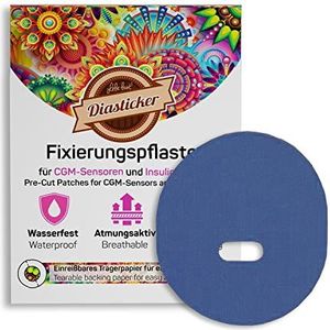 Diasticker® | Medtronic Enlite Guardian Fixeerpleisters (10 stuks, donkerblauw) | waterdicht - ademend - sterke grip | patch, fixatie, tape, pleister