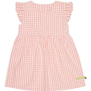 loud + proud Meisjesjurk Vichy-ruit, GOTS-gecertificeerd kinderjurk, perzik, 74/80 cm