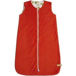 loud + proud Unisex baby omkeerbare slaapzak fleece, GOTS-gecertificeerd peuterpyjama's, terracotta, 86/92, terracotta, 86/92 cm