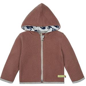 loud + proud Unisex kinderwollen fleece, GOTS gecertificeerd jack, NOU, 50/56