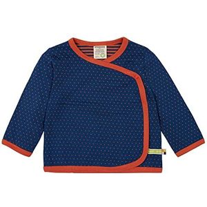 loud + proud Uniseks Doubleface, GOTS-gecertificeerde jas voor kinderen, Ultramarijn, 86-92