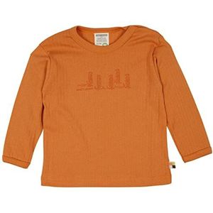 loud + proud Unisex kinderen Derby Rib met opdruk, GOTS-gecertificeerd shirt, Carrood, 86/92, karrood