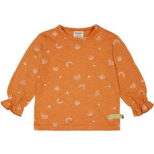 loud + proud Unisex kinderen slub jersey met opdruk, GOTS-gecertificeerd shirt, karrood, 74-80