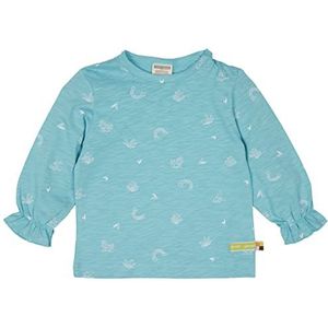 loud + proud Unisex Kids Slub Jersey met print, GOTS-gecertificeerd shirt, cyaan, 74/80, cyaan