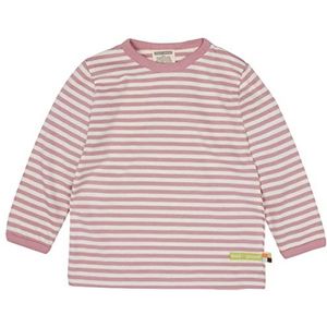 loud + proud Meisjesstrepen, GOTS-gecertificeerd shirt, Aster, 98/104, Aster, 98/104 cm