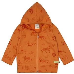 loud + proud Unisex kinderen met opdruk, GOTS-gecertificeerd jack, Carrot 62/68, karrood, 62/68 cm