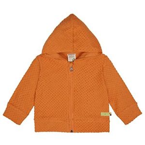 loud + proud Uniseks kinderjas van badstof met stippen, GOTS-gecertificeerd, karrood, 86-92