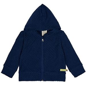 loud + proud Unisex kinderen van badstof met stippen, GOTS-gecertificeerd jack, ultramarijn, 62/68, Ultramarijn, 62/68 cm