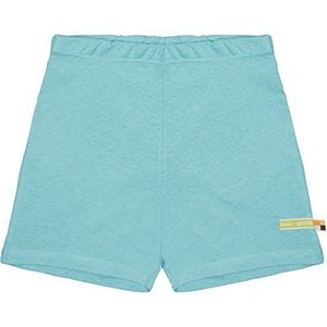 loud + proud Short unisexe pour enfant uni avec lin, certifié GOTS, cyan, 122-128