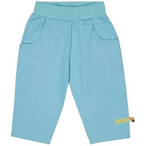 loud + proud Unisex Kids Twill, GOTS-gecertificeerde broek, cyaan, 62/68, cyaan, 62/68 cm