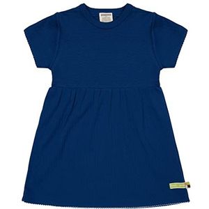 loud + proud Meisjes Derby Rib, GOTS gecertificeerde kinderjurk, ultramarijn, 86/92, Ultramarijn, 86/92 cm