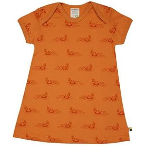 loud + proud Meisjesprint, GOTS gecertificeerde kinderjurk, Carrood, 98/104, karrood, 98/104 cm