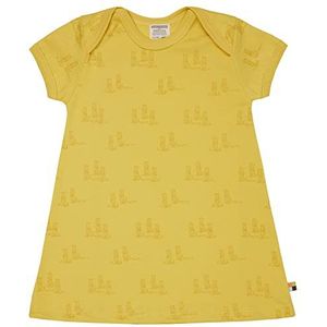 loud + proud Meisjesprint, GOTS-gecertificeerde kinderjurk, goud, 98/104 cm