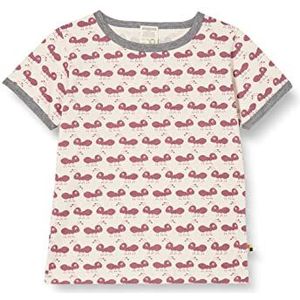 loud + proud Uniseks kinder-mierenprint, GOTS-gecertificeerd T-shirt, grape, 98-104