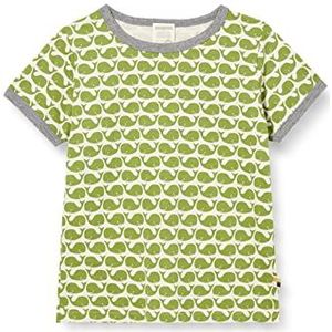 loud + proud Uniseks kinderprint walvis, GOTS-gecertificeerd T-shirt, mos, 98-104