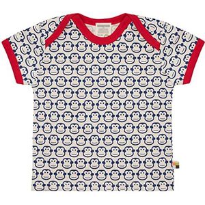 loud + proud Uniseks baby print aap, GOTS gecertificeerd T-shirt, ultra marine, 86/92 cm