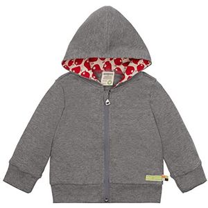 loud + proud Veste à capuche unisexe pour enfant, certifiée GOTS, gris, 110-116