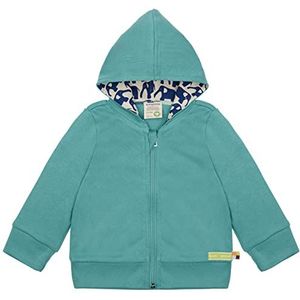 loud + proud Uniseks babyjas met capuchon, GOTS-gecertificeerd sweatjack, Oregano, 74/80 cm