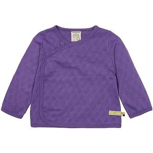 loud + proud Meisjesjacquard gebreide wikkeljas, GOTS-gecertificeerd, violet, 86/92, paars, 86/92 cm