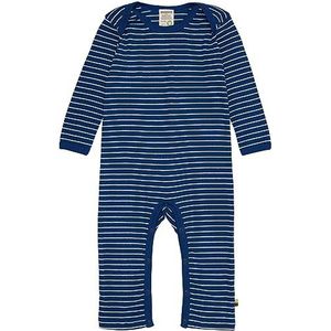 loud + proud Unisex baby Derby Rib, GOTS gecertificeerde overall, ultra marine, 62/68 cm