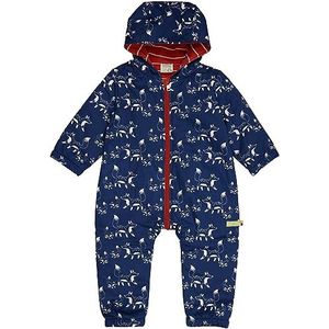 loud + proud Unisex baby waterafstotend, gewatteerd, GOTS gecertificeerde overall, ultra marine, 62/68 cm