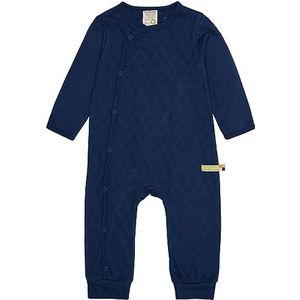 loud + proud Uniseks baby jacquard gebreid, GOTS gecertificeerde overall, ultra marine, 86/92 cm