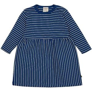 loud + proud Derby Rib Kinderjurk voor meisjes, GOTS-gecertificeerd, ultra marine, 74/80 cm