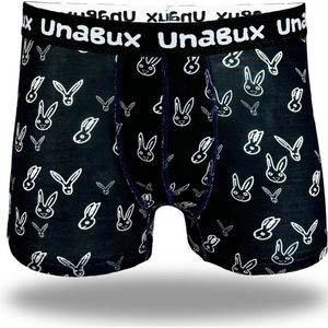 UnaBux - Boxer - Zwart - White Rabbit - Boxershorts