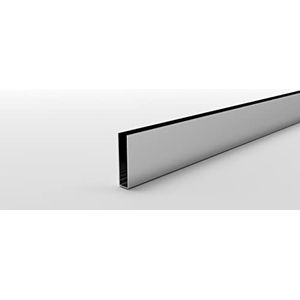 i-flair Premium wandverbindingsprofiel van roestvrij staal voor douchewanden van 10 mm / glas ROESTVRIJ U-profiel 200 cm voor walk-in-douches bijvoorbeeld