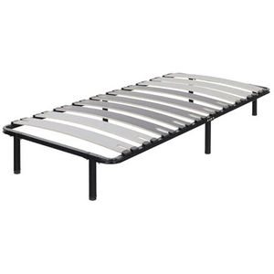 i-flair Metalen bed dek 90x200 cm - stabiel metalen lattenframe op poten met brede latten - lattenbodem geschikt voor alle bedden en matrassen