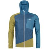 Ortovox - Windbreaker Jas - Petrol Blue - 55% Merino Wol 45% Polyamide