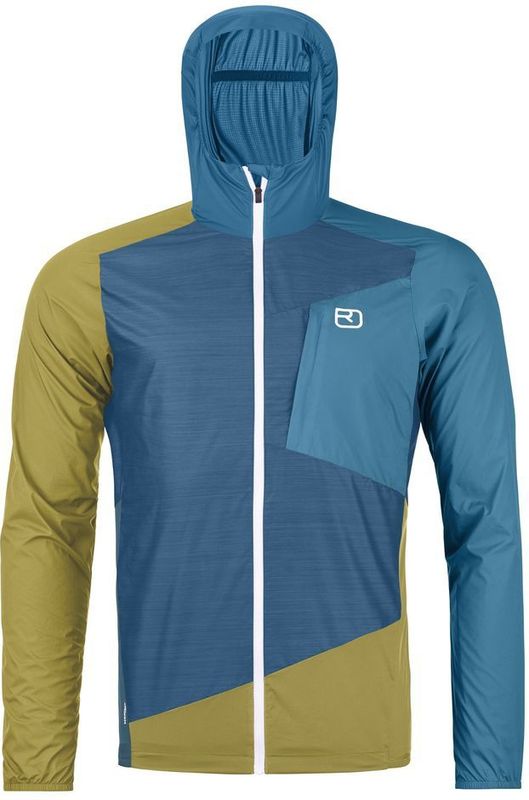 Ortovox - Windbreaker Jas - Petrol Blue - 55% Merino Wol 45% Polyamide