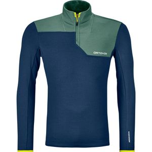 Ortovox - Fleece Light Zip Neck - Longsleeve - Blauw