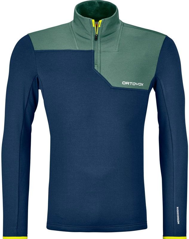 Ortovox - Fleece Light Zip Neck - Longsleeve - Blauw