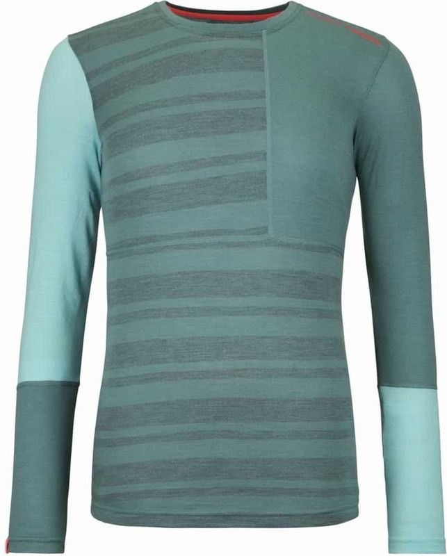Ortovox - 185 Rock'N'Wool Long Sleeve - Merinoondergoed - Turkoois - 100% Wol