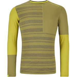 Ortovox - 185 Rock'N'Wool - Merino-ondergoed - Geel/Olijfgroen - Long Sleeve