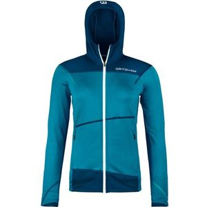 Ortovox - Women's Fleece Light Hoody - Fleecevest - Blauw/Turkoois - 67% Polyester, 26% Wol, 7% Elastaan