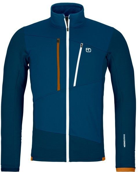 Ortovox - Fleece Grid Jacket - Fleecevest - Blauw - 66% Polyester